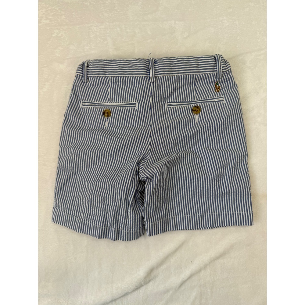 Polo Ralph Lauren Seersucker Shorts 4T Blue White Striped Kids Boys
